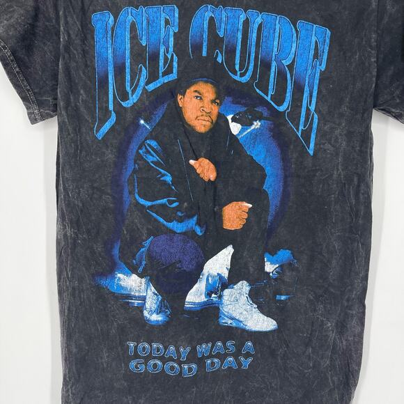 Officially Licensed Ice Cube Today Was A Good Day T-Shirt Black Acid Wash Small - Picture 5 of 6